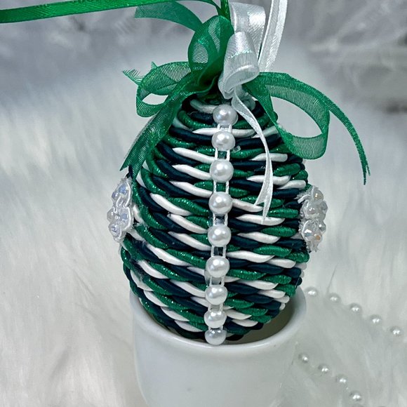 Emerald Green Easter Eggs, Custom Eggs, Farm Easter Décor, Set of 4, Religious - Picture 4 of 15